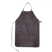 Cosy & Trendy Lederen Schort - 87 X 61 Cm - Donker Bruin
