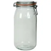 Le Parfait 3x Luchtdichte weckpot transparant glas 3 liter - Weckpotten