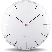 Huygens - Dome45 Index - Wit - Wandklok - Stil - Quartz uurwerk