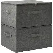 vidaXL Opbergboxen, 2 stuks, stof, 43x34x23 cm, antraciet