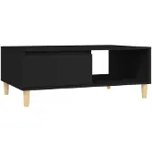 vidaXL Salontafel 90x60x35 cm bewerkt hout zwart