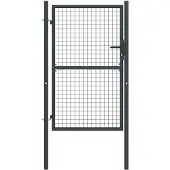 vidaXL Tuinhek van gaas gegalvaniseerd staal 100x200 cm grijs