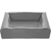 Bia bed kunstleer hoes hondenmand grijs 70x60x15cm