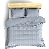 De Witte Lietaer Dekbedovertrek Zygo Ice Blue Satijn-260 x 200 / 220 / 240 cm | Extra Breed