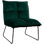 Livin24 Velvet fauteuil Malaga donkergroen