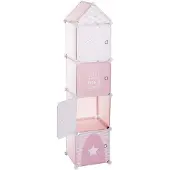 Atmosphera Colonne de rangement pour enfant rose