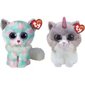 TY - Knuffel - Beanie Buddy - Opal Cat & Asher Cat