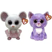 TY - Knuffel - Beanie Buddy - Nina Mouse & Cassidy Cat