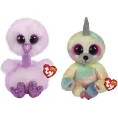 TY - Knuffel - Beanie Buddy - Kenya Ostrich & Cooper Sloth