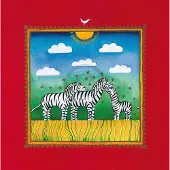 Blokker Linda Edwards - Three Little Zebras Kunstdruk 40x40cm
