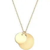 Elli - Elli Halsketting Dames Erfenisketting Cirkel Duo Geborsteld in 925 Sterling Zilver Kettingen