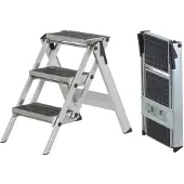 Little Jumbo 1313650300 Trap - Enkel - Aluminium - 3 Treden Kunststof - Max. Werkhoogte 2.70 M.