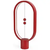 DesignNest Heng Balance Lamp - Tafellamp - 20 X 40 CM - Ovaal - Rood/Wit