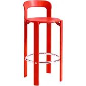 HAY Barstoel Rey High 4 Leg Base H75 Standard Glider Scarlet Red