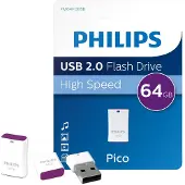 Philips USB-stick - - PICO FM64FD85B/00 - 64 Go - USB 2.0 - Paars
