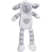 Maximo Gebreid neutraal wit met grijs knuffelschaap 25cm