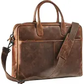 Maverick lederen businesstas met laptopvak 15,6 inch