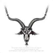 Alchemy Gothic - Gothic Halsketting - Baphometica Pendant - zilverkleurig | Maat Standard