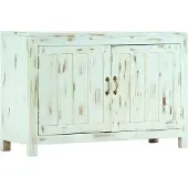 vidaXL Dressoir 110x35x70 cm massief mangohout lichtblauw