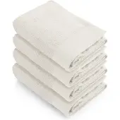 Walra handdoeken 60x110 Soft Cotton - 4-delig - Badhanddoeken 550 g/m² - 100% Katoen - Handdoekenset Kiezel Grijs