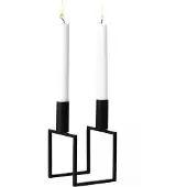 Audo Copenhagen Line Kaarshouder Zwart - Kaarshouders Gelakt Staal Black - 71041-000668