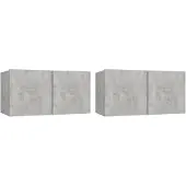 vidaXL Tv-hangmeubelen 2 st 60x30x30 cm betongrijs