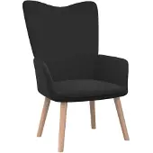 vidaXL Relaxstoel fluweel zwart