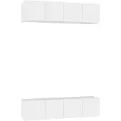 vidaXL Tv-meubelen 4 st 60x30x30 cm bewerkt hout wit