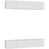 vidaXL Tv-meubelen 4 st 80x30x30 cm bewerkt hout wit