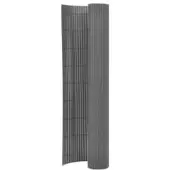 vidaXL Tuinafscheiding dubbelzijdig 110x400 cm grijs