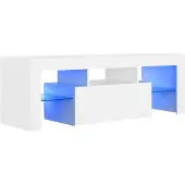 vidaXL TV-kast met LED-verlichting, wit, 120x35x40 cm