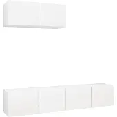 vidaXL Tv-meubelen 3 st bewerkt hout wit