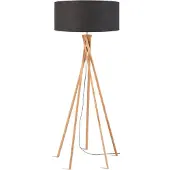 Good&Mojo Bamboe LED Staande Lamp Kilimanjaro | 1X E27 Max 60W | Dark Grey