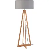 Good&Mojo Bamboe LED Staande Lamp Everest | 1X E27 Max 60W | Light Grey