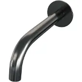 Brauer Gunmetal Edition thermostatische inbouw badkraan SET 01 met uitloop en staaf handdouche en doucheslang en wandaansluitbocht gunmetal geborsteld PVD