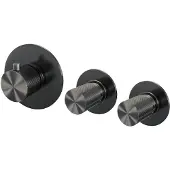 Brauer Inbouwthermostaatset Gunmetal Carving Incl Baduitloop en Staafhanddouche Messing Gunmetal