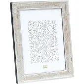 Deknudt Zilverkleurige houten fotokader met donkerbruine craquelé afwerking 18x24 S40JE9