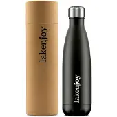 Laken Thermosfles Joy, 500 ml zwart, Dubbelwandig RVS waterfles