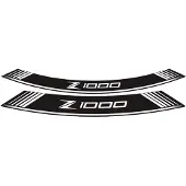Puig 7590B Velgbanden, speciale uitvoering, geschikt voor KAWASAKI Z1000, wit