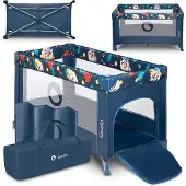 Lionelo Stefi Campingbedje 3 in 1 - Baby Bed / Inklapbare Box / Reisbedje - 60x120 cm - 0-36 maanden / tot 15 kg - MET comfort MATRAS - Zij-ingang met rits - Wielen - Transporttas