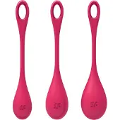 Satisfyer Yoni Power 1 - Kegelballen set - 3 stuks - rood