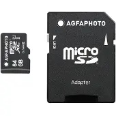 Agfa AgfaPhoto Mobile High Speed 64GB MicroSDXC Class 10 + Adapte