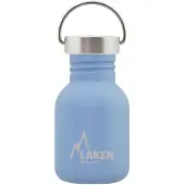 Laken RVS fles 0,35L Basic Steel Bottle Lichtblauw - Steel Cap - - roestvrij staal - waterfles - drinkfles
