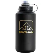 Nathan BigShot 1L - Drinkfles Black / Black / Gold Frosted Foil Logo Unieke maat