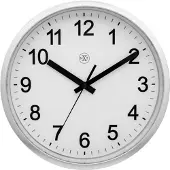 Nextime Wandklok nXt Robust, zilverkleurig, Ø 25,5 cm