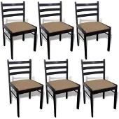 vidaXL Eetkamerstoelen vierkant hout bruin 6 st online kopen