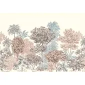 Overig Fotobehang Painted Trees - Meerkleurig - 2,80m X 400cm