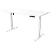 Ivol Elektrisch verstelbaar bureau - 180x80 cm - Single motor - Wit