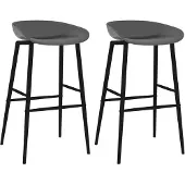vidaXL Barstoelen 2 st grijs