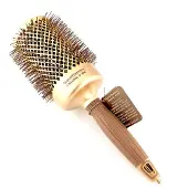 Olivia Garden Expert Blowout Shine Borstel Wavy Bristles Gold&Brown Brush Ø65mm